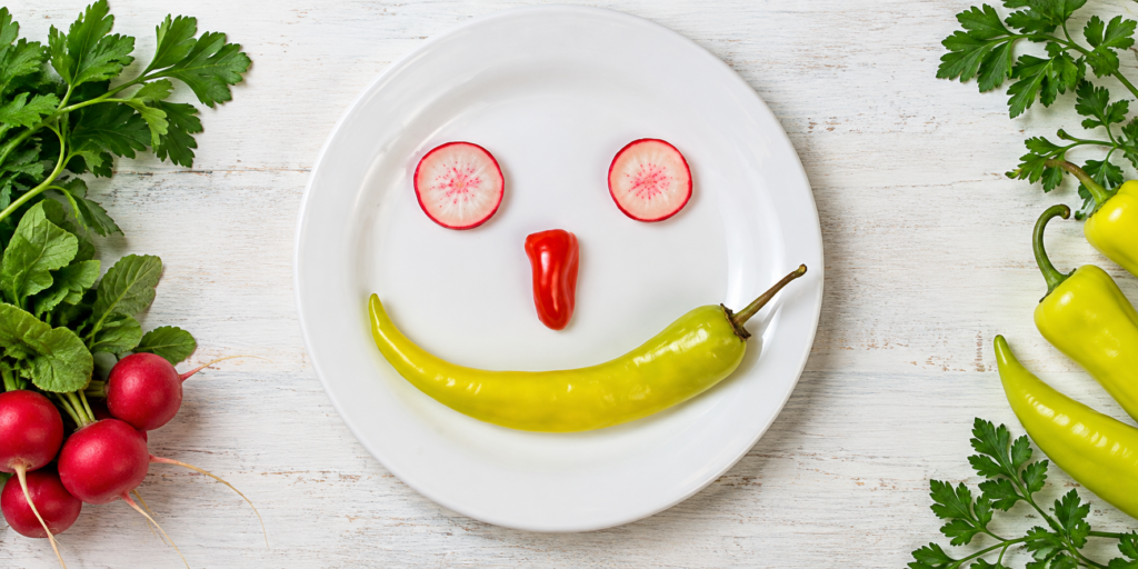 A smiling dinner plate