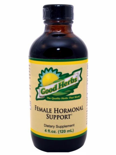A 4 oz. bottle of Good Herbs Female Hormonal Support