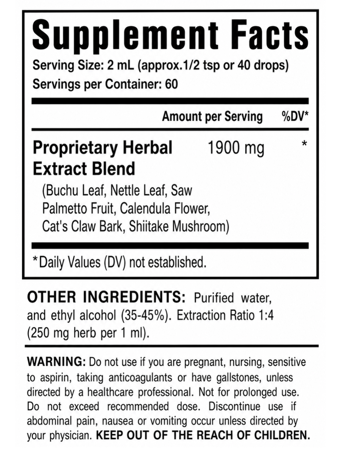 This product's Nutrition Facts panel and ingredients