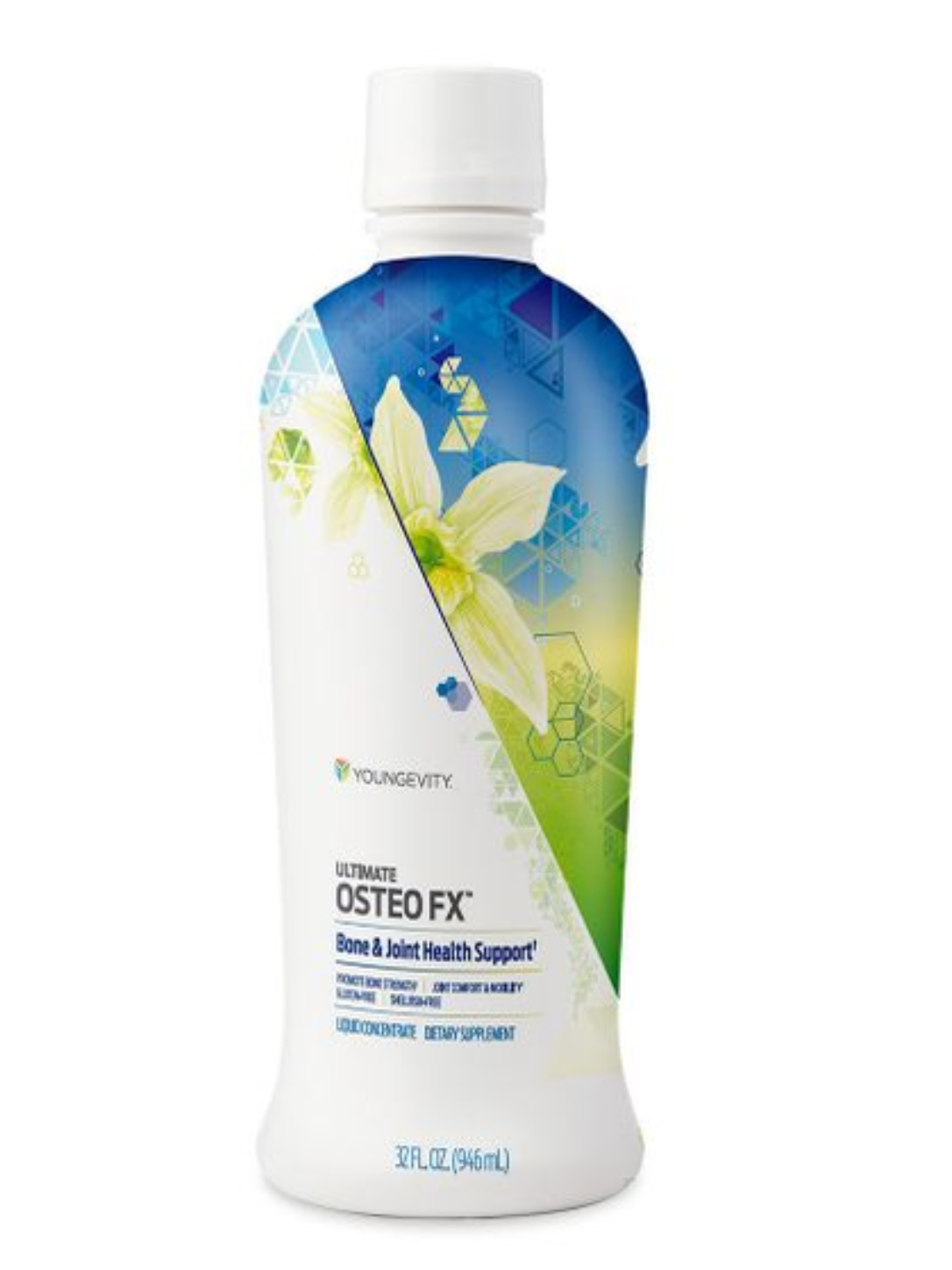 A bottle of Osteo fx liquid calcium