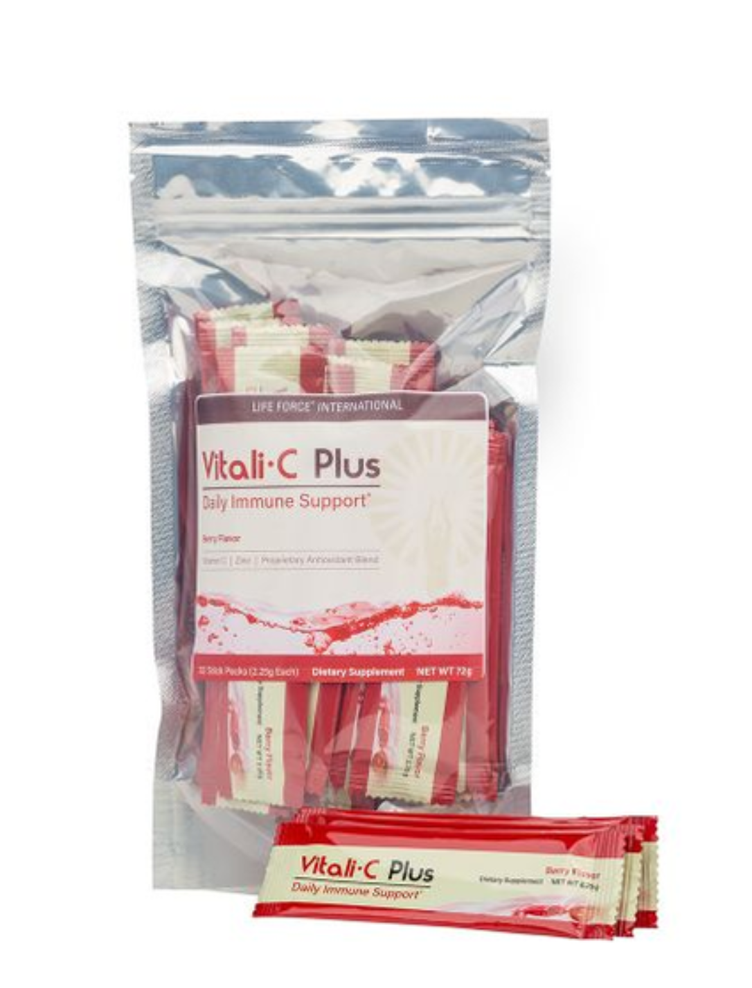 A pouch of Vitali-C Plus by Life Force International
