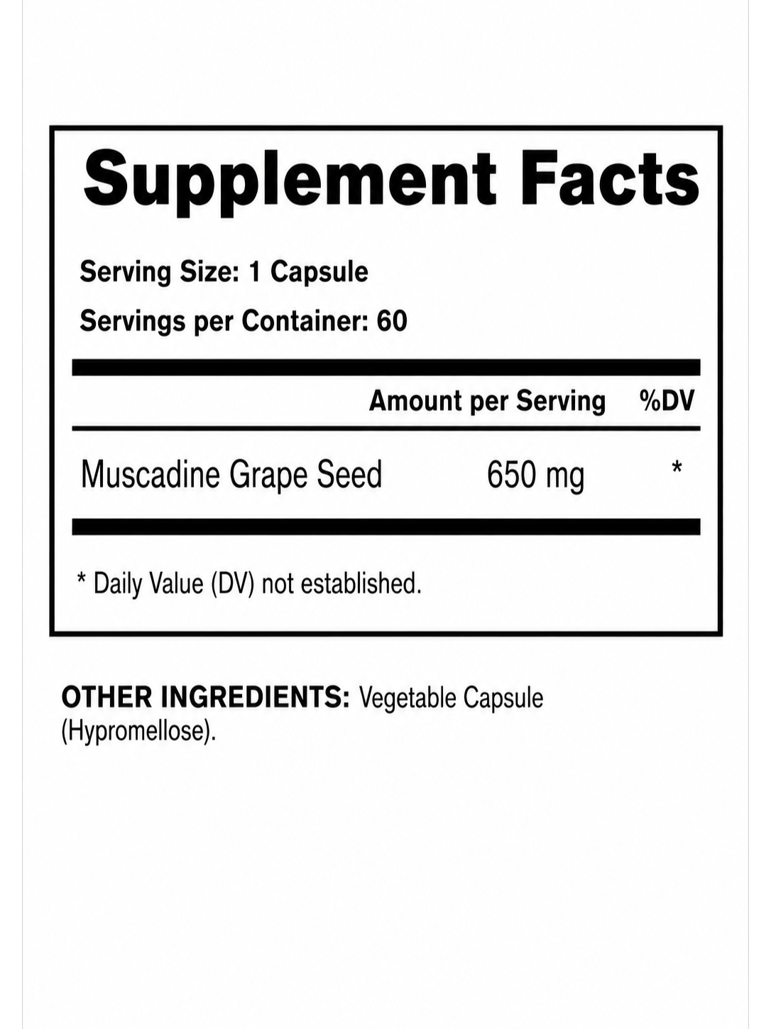 This product's Nutrition Facts panel and ingredients