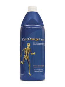 A bottle of OsteOmegaCare liquid calcium