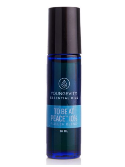 A 10 mL roller bottle of To Be At Peace™ oil roller